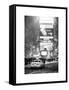 NYC Yellow Taxi at Times Square during a Snowstorm by Night-Philippe Hugonnard-Framed Stretched Canvas