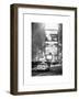 NYC Yellow Taxi at Times Square during a Snowstorm by Night-Philippe Hugonnard-Framed Art Print