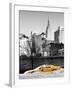 NYC Yellow Taxi Buried in Snow near the Empire State Building in Manhattan-Philippe Hugonnard-Framed Photographic Print