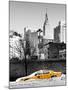 NYC Yellow Taxi Buried in Snow near the Empire State Building in Manhattan-Philippe Hugonnard-Mounted Photographic Print