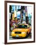 NYC Yellow Taxis / Cabs in Times Square by Night - Manhattan - New York City - United States-Philippe Hugonnard-Framed Photographic Print