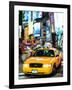 NYC Yellow Taxis / Cabs in Times Square by Night - Manhattan - New York City - United States-Philippe Hugonnard-Framed Photographic Print