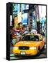 NYC Yellow Taxis / Cabs in Times Square by Night - Manhattan - New York City - United States-Philippe Hugonnard-Framed Stretched Canvas