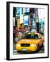 NYC Yellow Taxis / Cabs in Times Square by Night - Manhattan - New York City - United States-Philippe Hugonnard-Framed Photographic Print