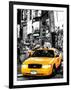 NYC Yellow Taxis / Cabs in Times Square by Night - Manhattan - New York City - United States-Philippe Hugonnard-Framed Photographic Print