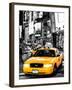 NYC Yellow Taxis / Cabs in Times Square by Night - Manhattan - New York City - United States-Philippe Hugonnard-Framed Photographic Print