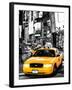 NYC Yellow Taxis / Cabs in Times Square by Night - Manhattan - New York City - United States-Philippe Hugonnard-Framed Photographic Print