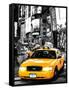 NYC Yellow Taxis / Cabs in Times Square by Night - Manhattan - New York City - United States-Philippe Hugonnard-Framed Stretched Canvas