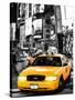 NYC Yellow Taxis / Cabs in Times Square by Night - Manhattan - New York City - United States-Philippe Hugonnard-Stretched Canvas