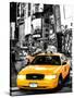 NYC Yellow Taxis / Cabs in Times Square by Night - Manhattan - New York City - United States-Philippe Hugonnard-Stretched Canvas