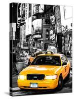 NYC Yellow Taxis / Cabs in Times Square by Night - Manhattan - New York City - United States-Philippe Hugonnard-Stretched Canvas