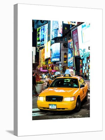 NYC Yellow Taxis / Cabs in Times Square by Night - Manhattan - New York-Philippe Hugonnard-Stretched Canvas