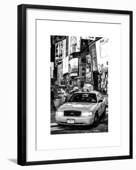 NYC Yellow Taxis / Cabs in Times Square by Night - Manhattan - New York-Philippe Hugonnard-Framed Art Print