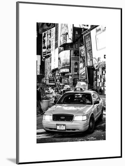 NYC Yellow Taxis / Cabs in Times Square by Night - Manhattan - New York-Philippe Hugonnard-Mounted Art Print