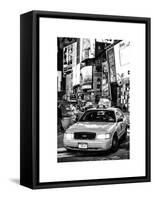 NYC Yellow Taxis / Cabs in Times Square by Night - Manhattan - New York-Philippe Hugonnard-Framed Stretched Canvas