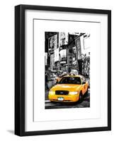 NYC Yellow Taxis / Cabs in Times Square by Night - Manhattan - New York-Philippe Hugonnard-Framed Art Print