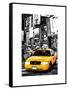 NYC Yellow Taxis / Cabs in Times Square by Night - Manhattan - New York-Philippe Hugonnard-Framed Stretched Canvas