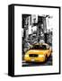 NYC Yellow Taxis / Cabs in Times Square by Night - Manhattan - New York-Philippe Hugonnard-Framed Stretched Canvas