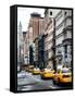 NYC Yellow Taxis / Cabs on Broadway Avenue in Manhattan - New York City - United States - USA-Philippe Hugonnard-Framed Stretched Canvas