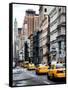 NYC Yellow Taxis / Cabs on Broadway Avenue in Manhattan - New York City - United States - USA-Philippe Hugonnard-Framed Stretched Canvas