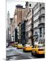 NYC Yellow Taxis / Cabs on Broadway Avenue in Manhattan - New York City - United States - USA-Philippe Hugonnard-Mounted Art Print