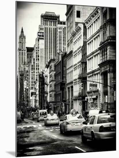NYC Yellow Taxis / Cabs on Broadway Avenue in Manhattan - New York City - United States-Philippe Hugonnard-Mounted Photographic Print