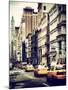 NYC Yellow Taxis / Cabs on Broadway Avenue in Manhattan - New York City - United States-Philippe Hugonnard-Mounted Photographic Print