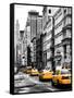 NYC Yellow Taxis / Cabs on Broadway Avenue in Manhattan - New York City - United States-Philippe Hugonnard-Framed Stretched Canvas