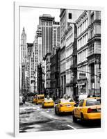 NYC Yellow Taxis / Cabs on Broadway Avenue in Manhattan - New York City - United States-Philippe Hugonnard-Framed Photographic Print