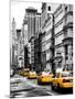 NYC Yellow Taxis / Cabs on Broadway Avenue in Manhattan - New York City - United States-Philippe Hugonnard-Mounted Photographic Print