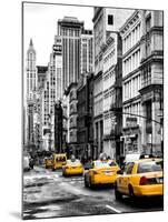 NYC Yellow Taxis / Cabs on Broadway Avenue in Manhattan - New York City - United States-Philippe Hugonnard-Mounted Photographic Print