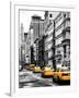 NYC Yellow Taxis / Cabs on Broadway Avenue in Manhattan - New York City - United States-Philippe Hugonnard-Framed Photographic Print