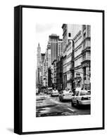 NYC Yellow Taxis / Cabs on Broadway Avenue in Manhattan - New York City - United States-Philippe Hugonnard-Framed Stretched Canvas