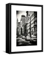 NYC Yellow Taxis / Cabs on Broadway Avenue in Manhattan - New York City - United States-Philippe Hugonnard-Framed Stretched Canvas