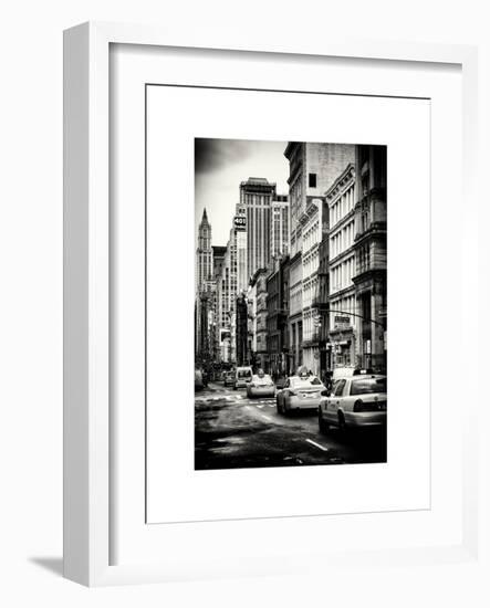 NYC Yellow Taxis / Cabs on Broadway Avenue in Manhattan - New York City - United States-Philippe Hugonnard-Framed Art Print