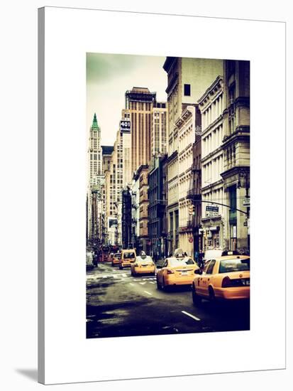 NYC Yellow Taxis / Cabs on Broadway Avenue in Manhattan - New York City - United States-Philippe Hugonnard-Stretched Canvas