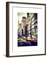 NYC Yellow Taxis / Cabs on Broadway Avenue in Manhattan - New York City - United States-Philippe Hugonnard-Framed Art Print