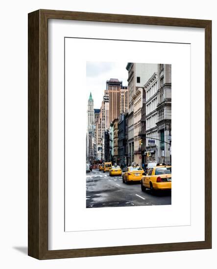 NYC Yellow Taxis / Cabs on Broadway Avenue in Manhattan - New York City - United States-Philippe Hugonnard-Framed Art Print