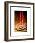 NYC Yellow Taxis in Manhattan under the Snow in front of the Radio City Music Hall-Philippe Hugonnard-Framed Art Print