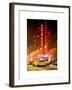 NYC Yellow Taxis in Manhattan under the Snow in front of the Radio City Music Hall-Philippe Hugonnard-Framed Art Print