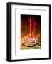 NYC Yellow Taxis in Manhattan under the Snow in front of the Radio City Music Hall-Philippe Hugonnard-Framed Art Print