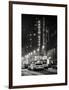 NYC Yellow Taxis in Manhattan under the Snow in front of the Radio City Music Hall-Philippe Hugonnard-Framed Art Print