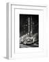 NYC Yellow Taxis in Manhattan under the Snow in front of the Radio City Music Hall-Philippe Hugonnard-Framed Art Print