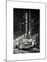 NYC Yellow Taxis in Manhattan under the Snow in front of the Radio City Music Hall-Philippe Hugonnard-Mounted Art Print