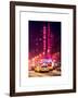 NYC Yellow Taxis in Manhattan under the Snow in front of the Radio City Music Hall-Philippe Hugonnard-Framed Art Print