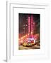 NYC Yellow Taxis in Manhattan under the Snow in front of the Radio City Music Hall-Philippe Hugonnard-Framed Art Print