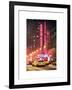 NYC Yellow Taxis in Manhattan under the Snow in front of the Radio City Music Hall-Philippe Hugonnard-Framed Art Print