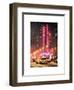 NYC Yellow Taxis in Manhattan under the Snow in front of the Radio City Music Hall-Philippe Hugonnard-Framed Art Print