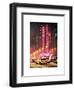 NYC Yellow Taxis in Manhattan under the Snow in front of the Radio City Music Hall-Philippe Hugonnard-Framed Art Print