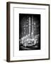 NYC Yellow Taxis in Manhattan under the Snow in front of the Radio City Music Hall-Philippe Hugonnard-Framed Art Print